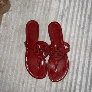 Red Tory Burch sandals size 9, never worn
